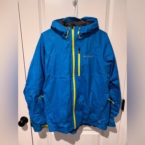 Columbia Omni-Tech Waterproof Hooded Rain Jacket Men’s L